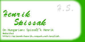 henrik spissak business card